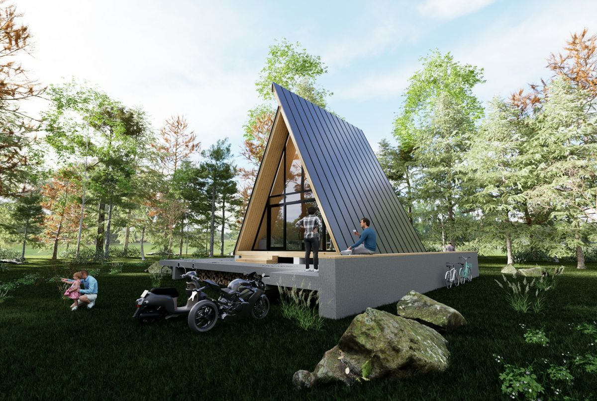 A-Frame Bausatz — Ferienhaus 42 m² · Bild 1