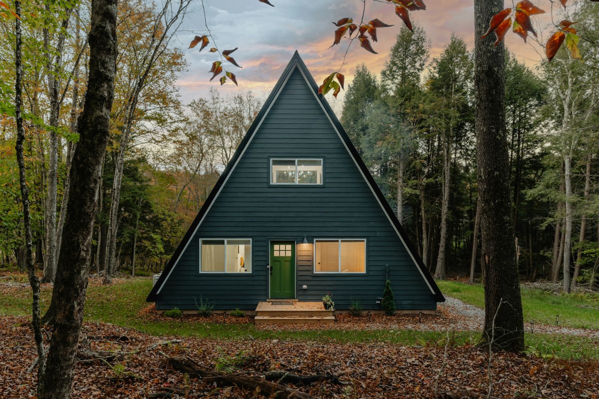 A-Frame Tannengrün — 48 m² mit Galerie · Bild 1