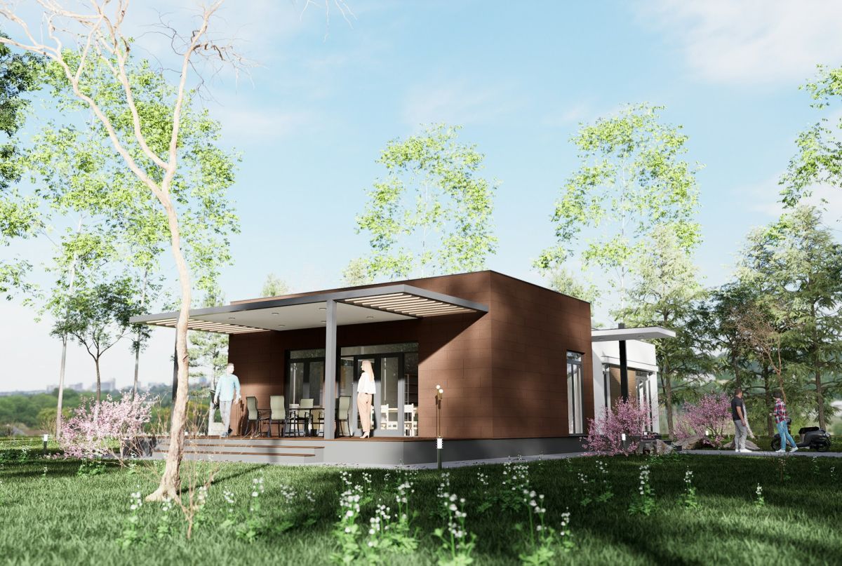 Gartenwohnung Cube — 36 m² mit Pergola · Bild 1