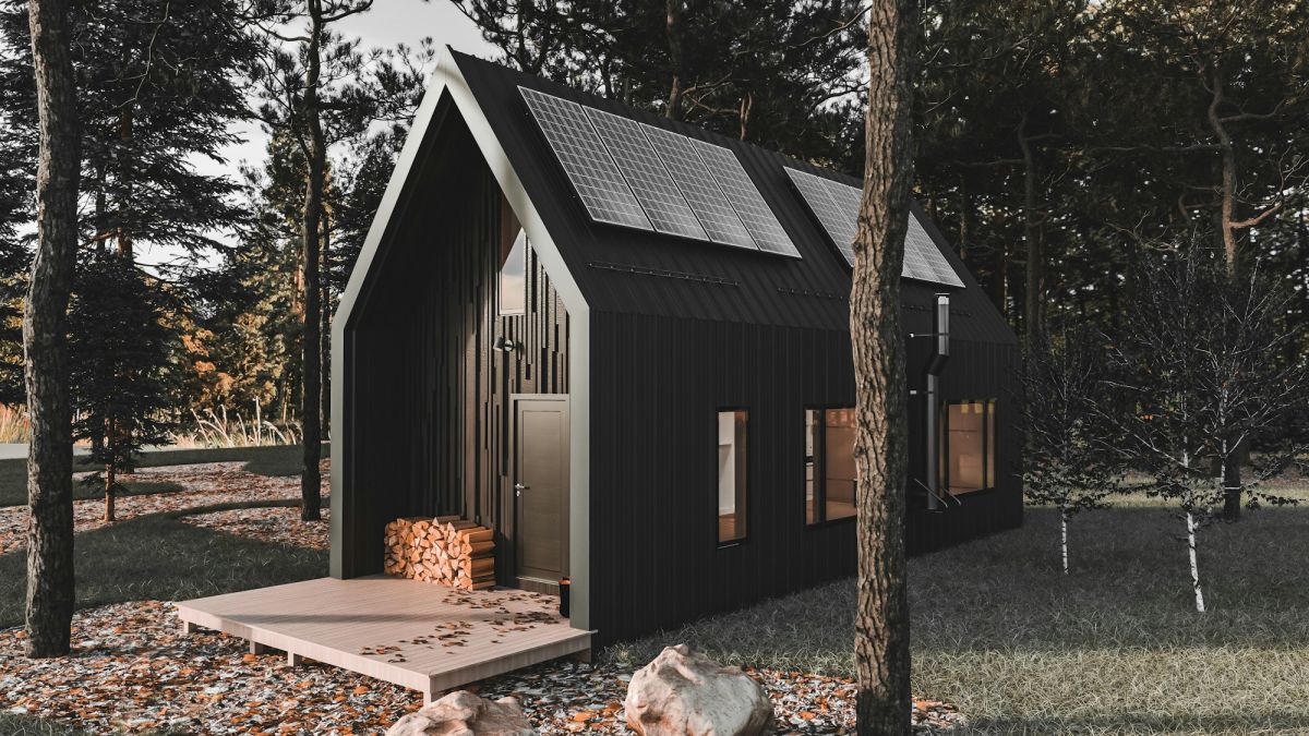 Nordlicht — schwarzes Tiny House 24 m² · Bild 1
