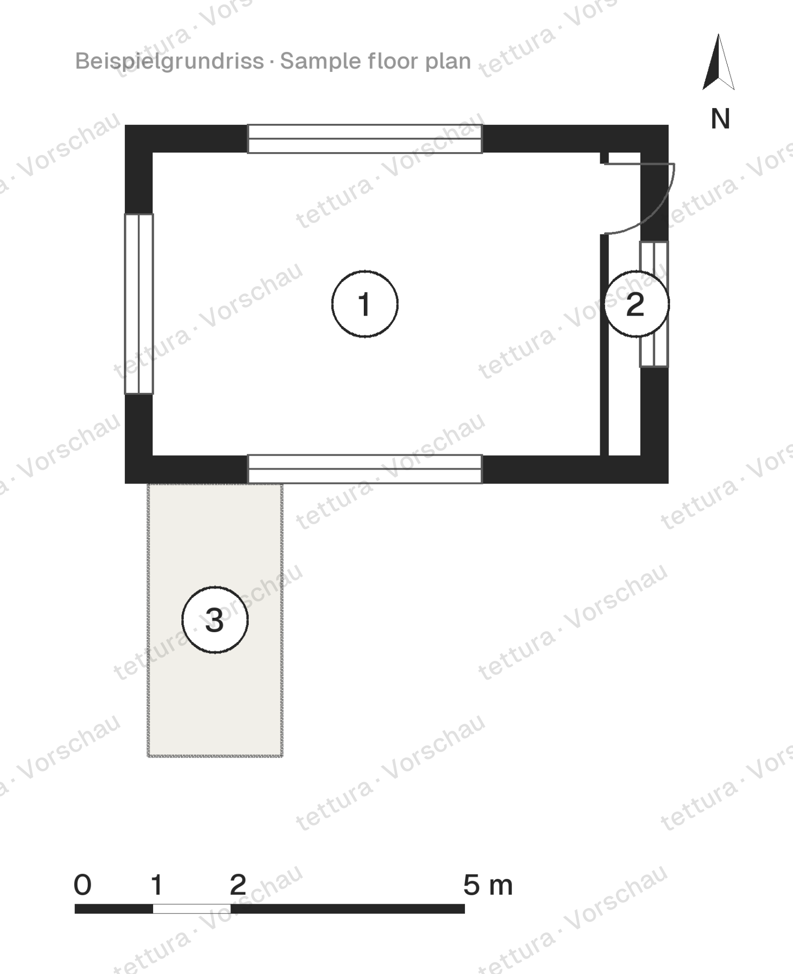 A-Frame Kit — holiday home 42 m² · Floor plan · Ground floor