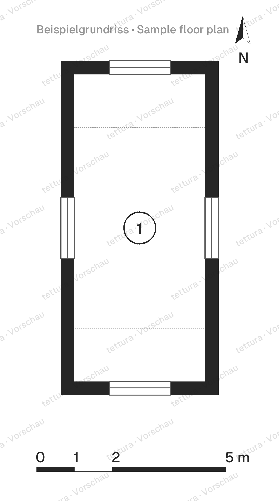 Garage with Studio — double garage 48 m² · Floor plan · Attic floor