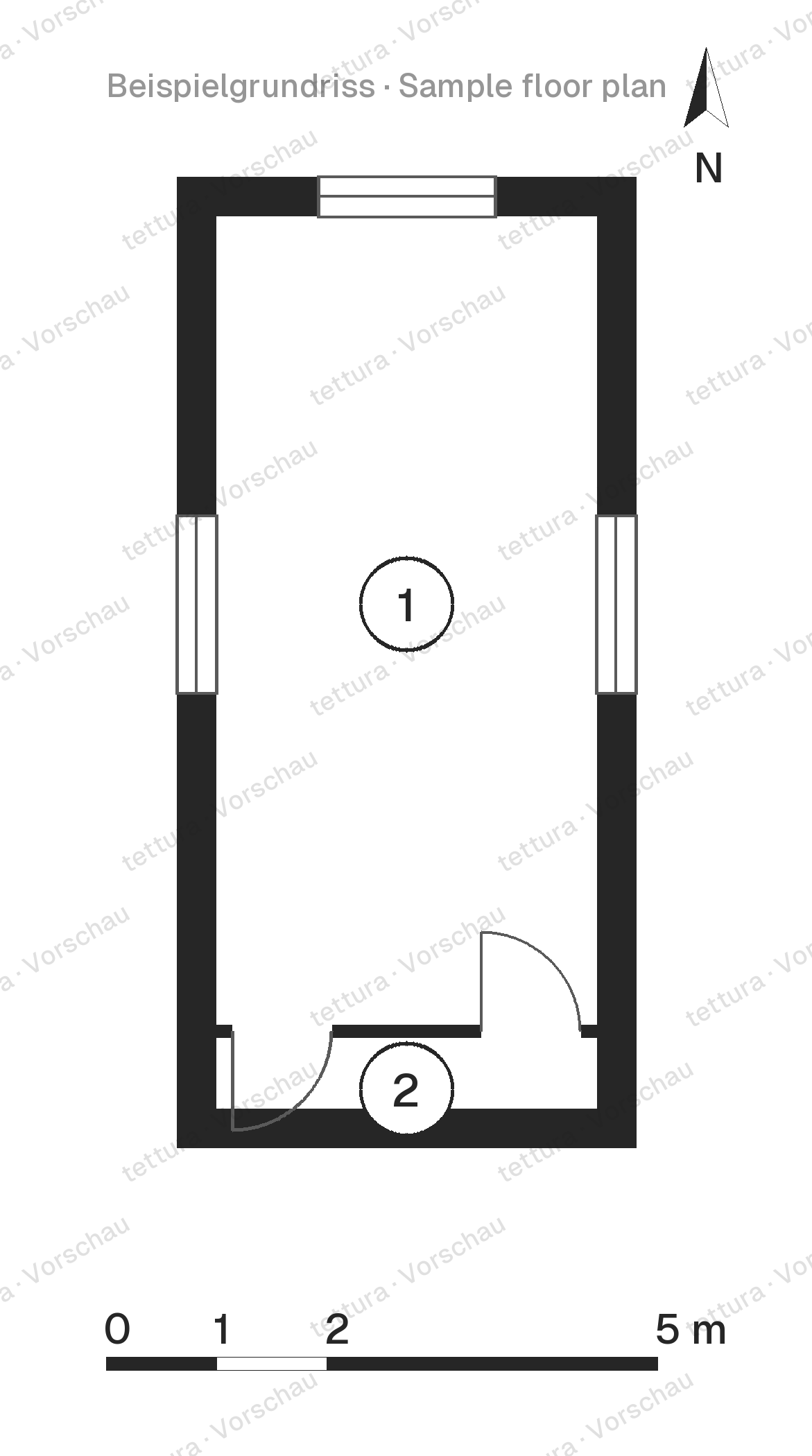Garage with Studio — double garage 48 m² · Floor plan · Ground floor