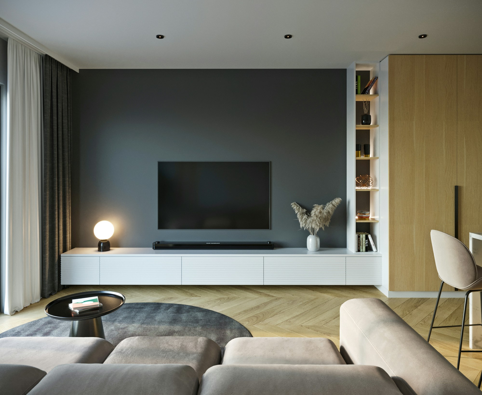 Plain-pied blanc sur cour — 188 m² avec loggia · Bild 2