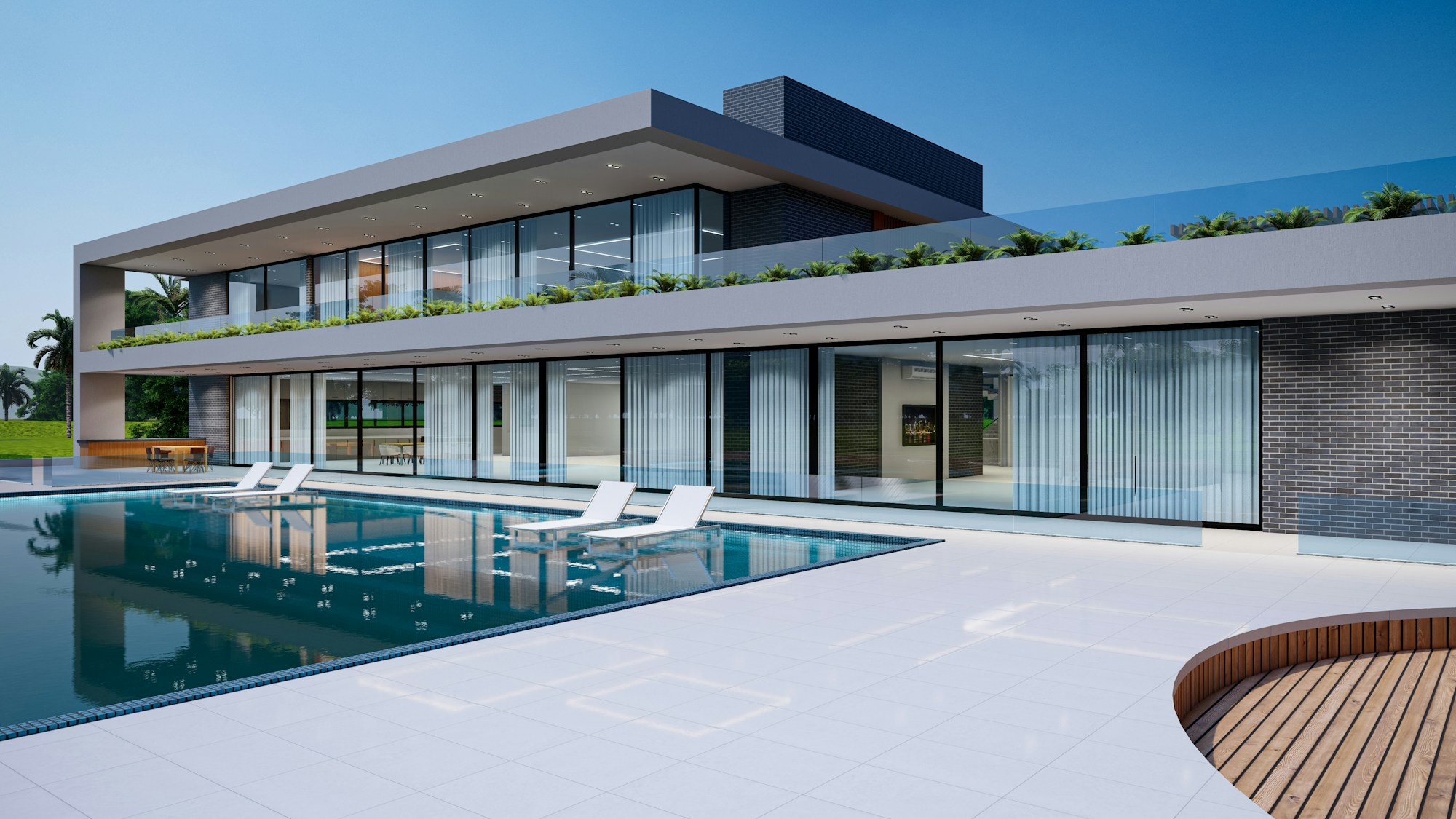 Villa con piscina — 298 m² con giardino pensile · Bild 1