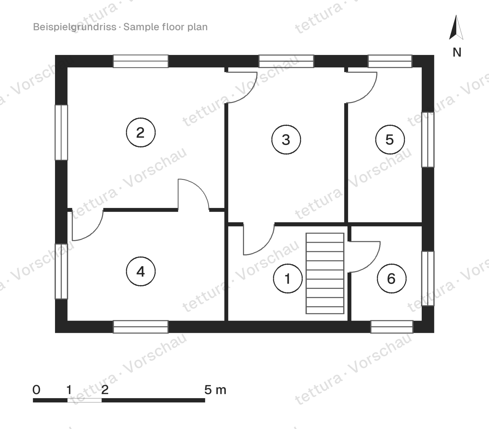 Casa de nieve — 146 m² para el bosque de montaña · Plano de planta · Primera planta
