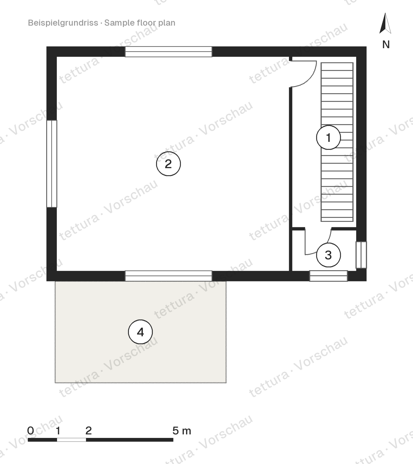 Casa de nieve — 146 m² para el bosque de montaña · Plano de planta · Planta baja