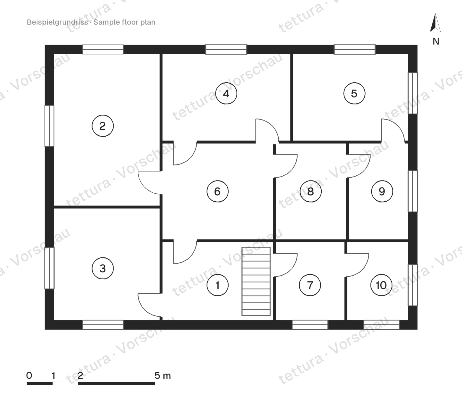 Villa Terrazza — 264 m² with infinity pool · Floor plan · First floor