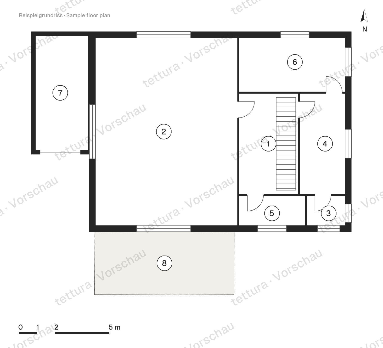 Villa Terrazza — 264 m² with infinity pool · Floor plan · Ground floor